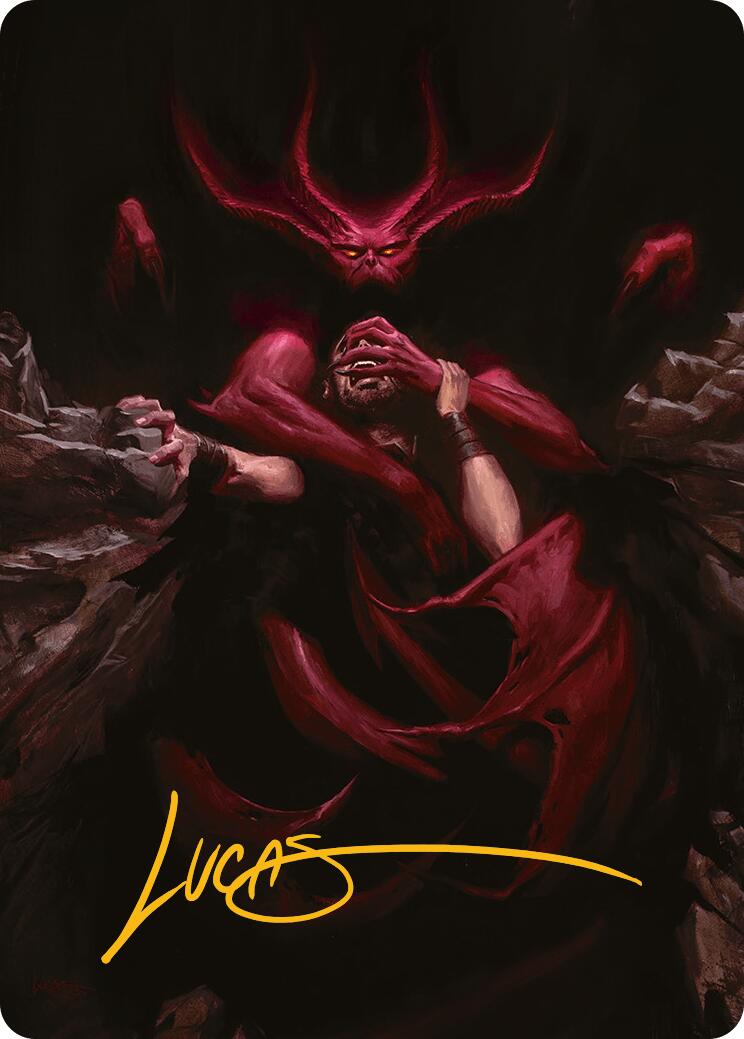Infernal Grasp Art Card (Gold-Stamped Signature) [Innistrad Remastered Art Series] | Lots Moore NSW