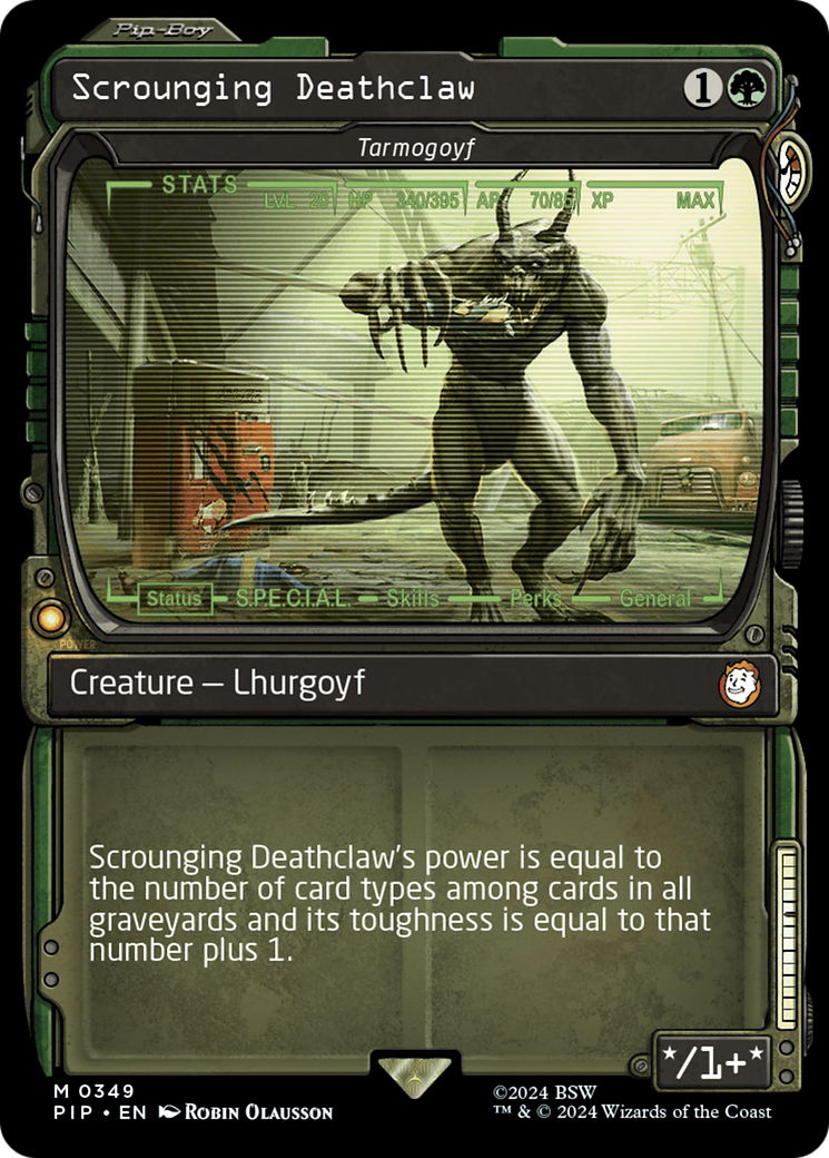 Scrounging Deathclaw - Tarmogoyf (Showcase) [Fallout] | Lots Moore NSW