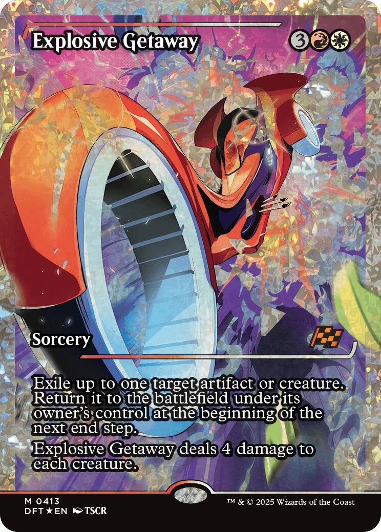 Explosive Getaway (Showcase Fracture Foil) (Japanese) [Aetherdrift] | Lots Moore NSW