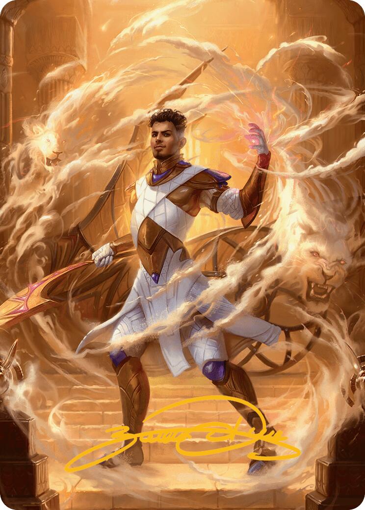 Basri, Tomorrow's Champion Art Card (Gold-Stamped Signature) [Aetherdrift Art Series] | Lots Moore NSW