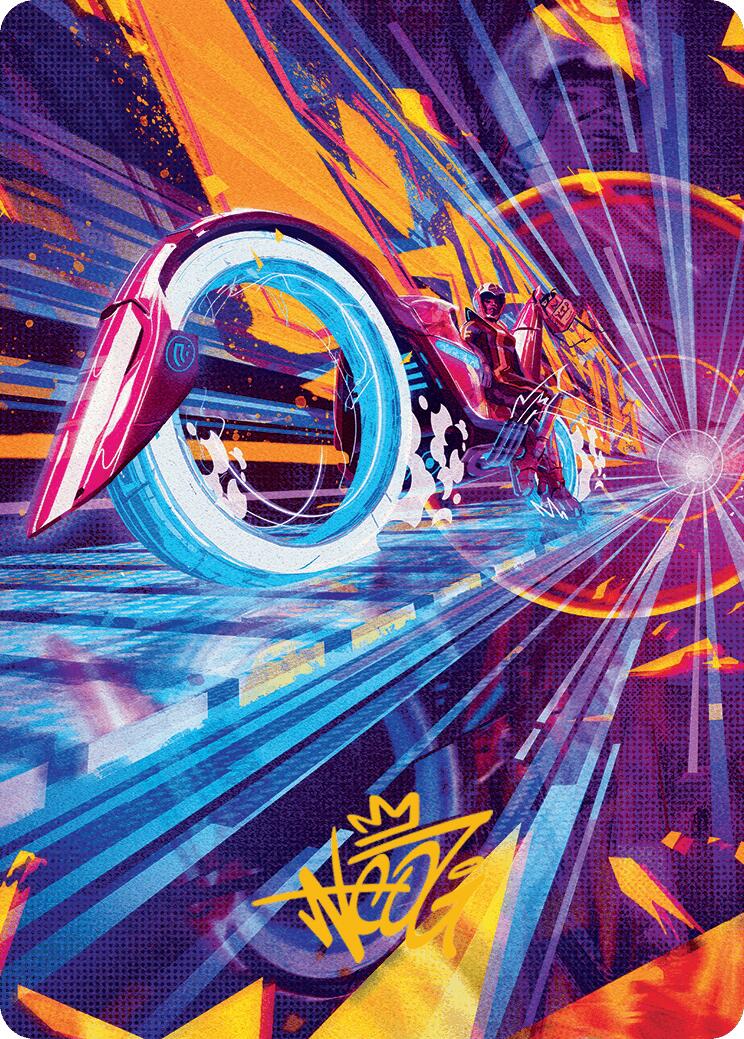 Spotcycle Scouter Art Card (Gold-Stamped Signature) [Aetherdrift Art Series] | Lots Moore NSW