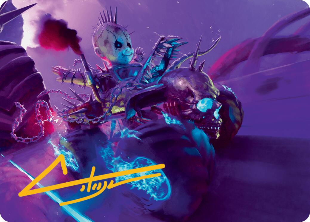 Pactdoll Terror Art Card (Gold-Stamped Signature) [Aetherdrift Art Series] | Lots Moore NSW