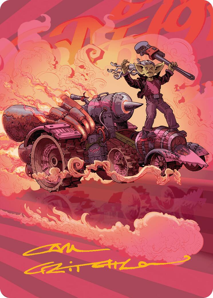 Burner Rocket Art Card (Gold-Stamped Signature) [Aetherdrift Art Series] | Lots Moore NSW