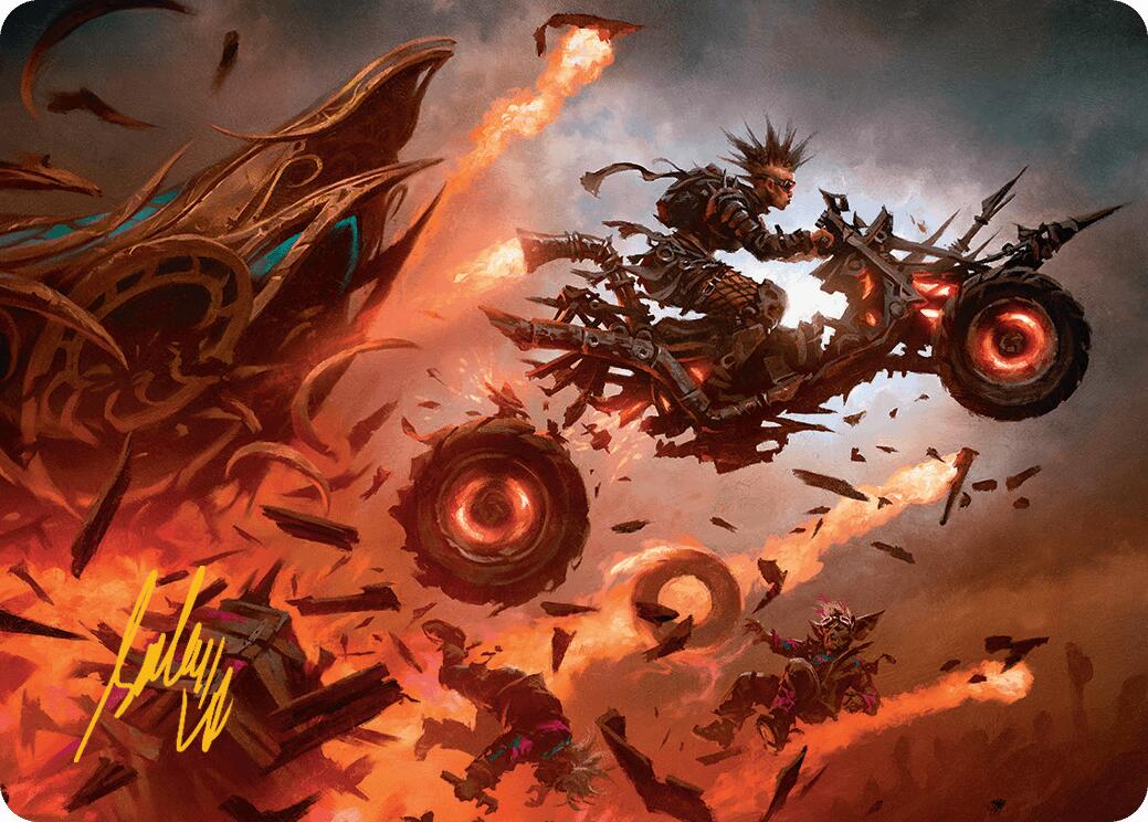 Gastal Blockbuster Art Card (Gold-Stamped Signature) [Aetherdrift Art Series] | Lots Moore NSW