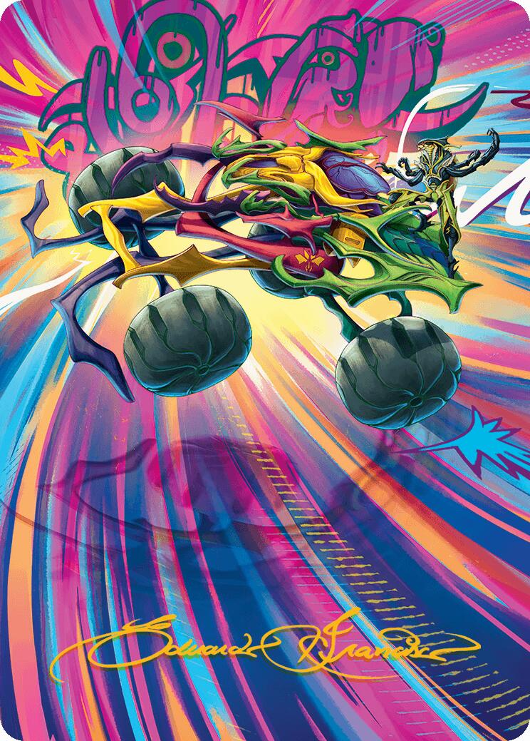 Thunderous Velocipede Art Card (Gold-Stamped Signature) [Aetherdrift Art Series] | Lots Moore NSW