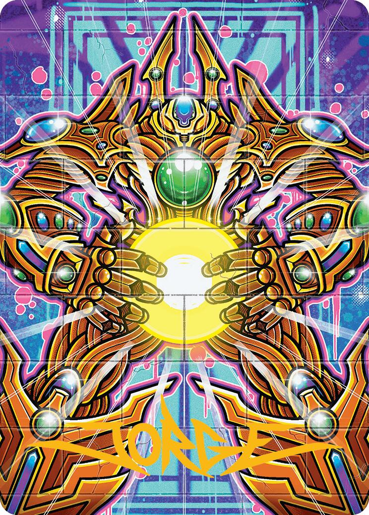 Brightglass Gearhulk Art Card (Gold-Stamped Signature) [Aetherdrift Art Series] | Lots Moore NSW