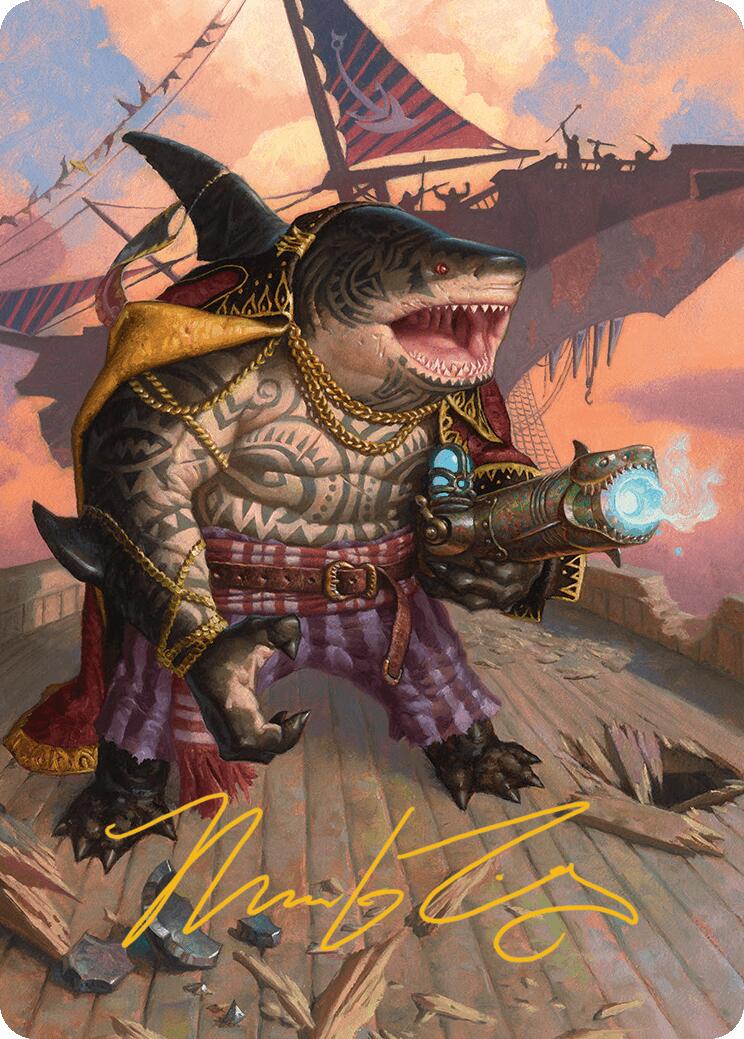 Captain Howler, Sea Scourge Art Card (4/54) (Gold-Stamped Signature) [Aetherdrift Art Series] | Lots Moore NSW