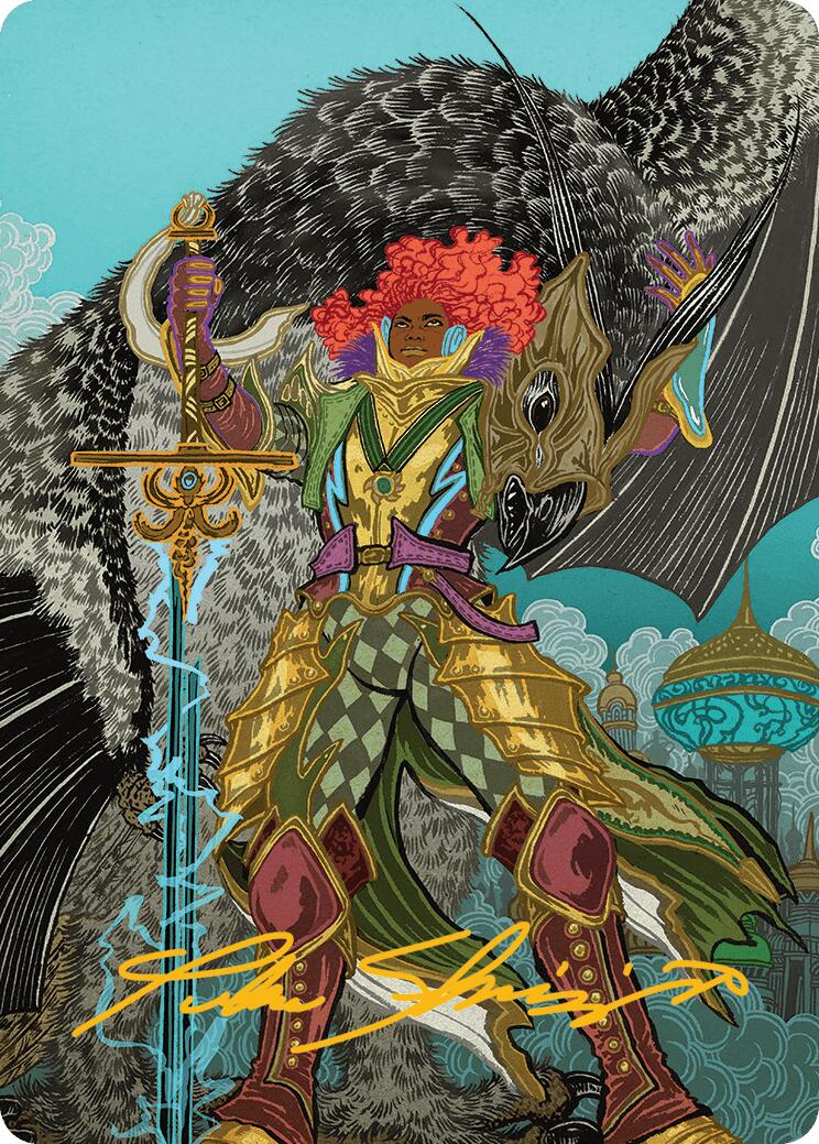 Caradora, Heart of Alacria Art Card (3/54) (Gold-Stamped Signature) [Aetherdrift Art Series] | Lots Moore NSW