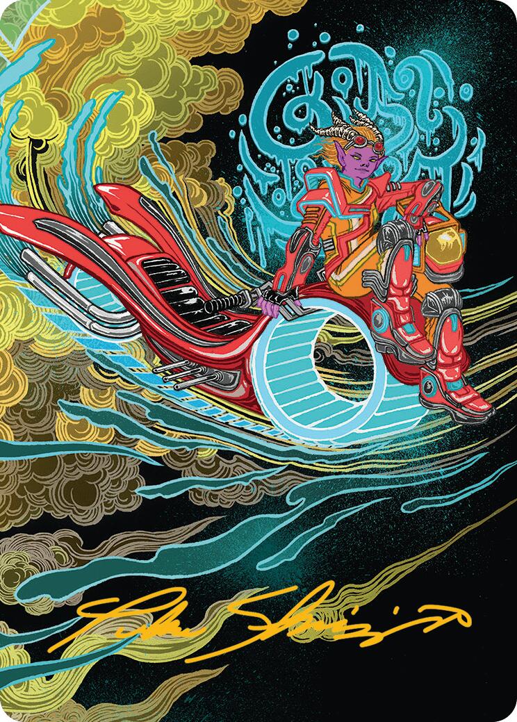 Cloudspire Skycycle Art Card (Gold-Stamped Signature) [Aetherdrift Art Series] | Lots Moore NSW