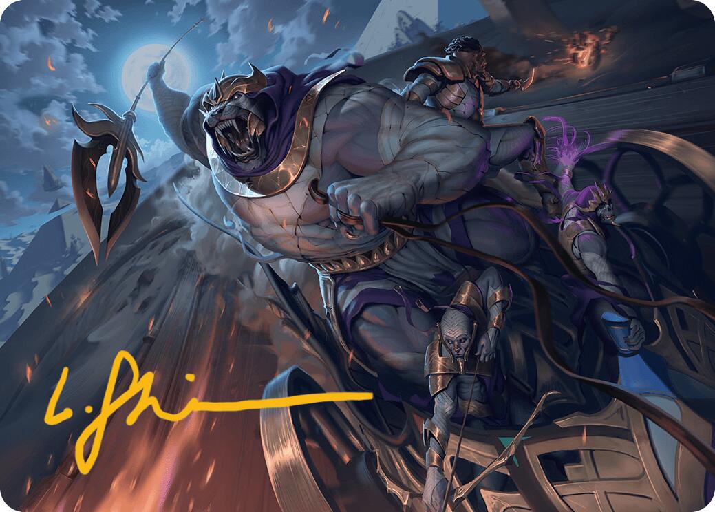 Zahur, Glory's Past Art Card (Gold-Stamped Signature) [Aetherdrift Art Series] | Lots Moore NSW