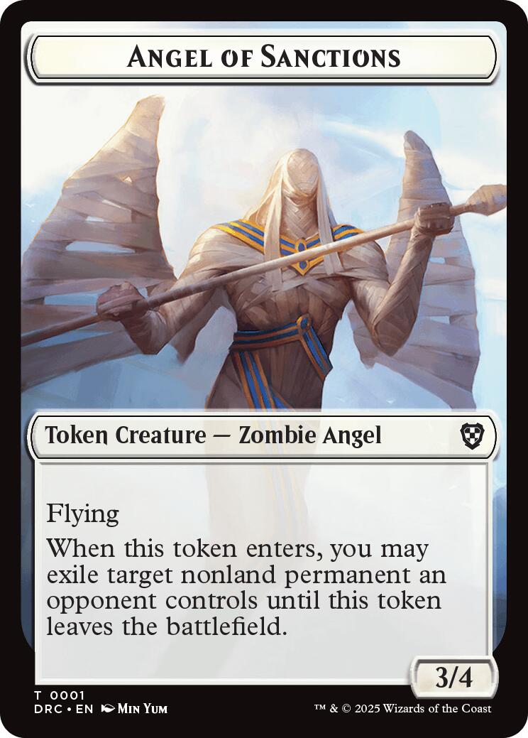 Angel of Sanctions // Vizier of Many Faces Double-Sided Token [Aetherdrift Commander] | Lots Moore NSW