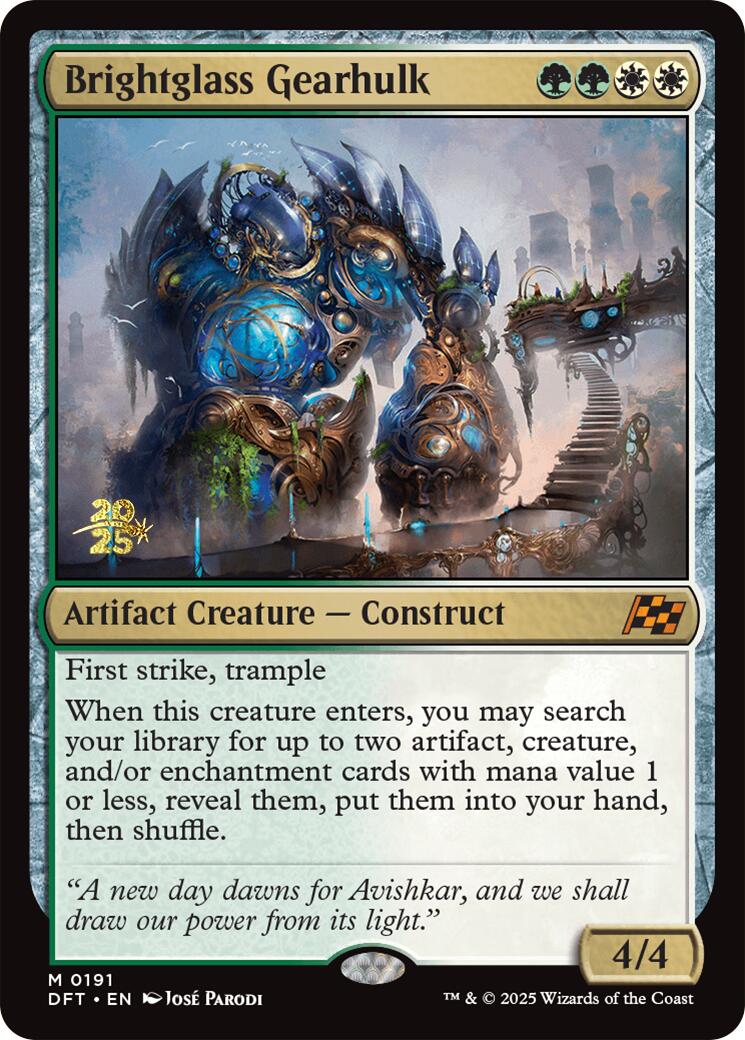 Brightglass Gearhulk [Aetherdrift Prerelease Promos] | Lots Moore NSW