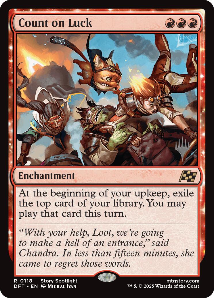 Count on Luck (Promo Pack) [Aetherdrift Promos] | Lots Moore NSW