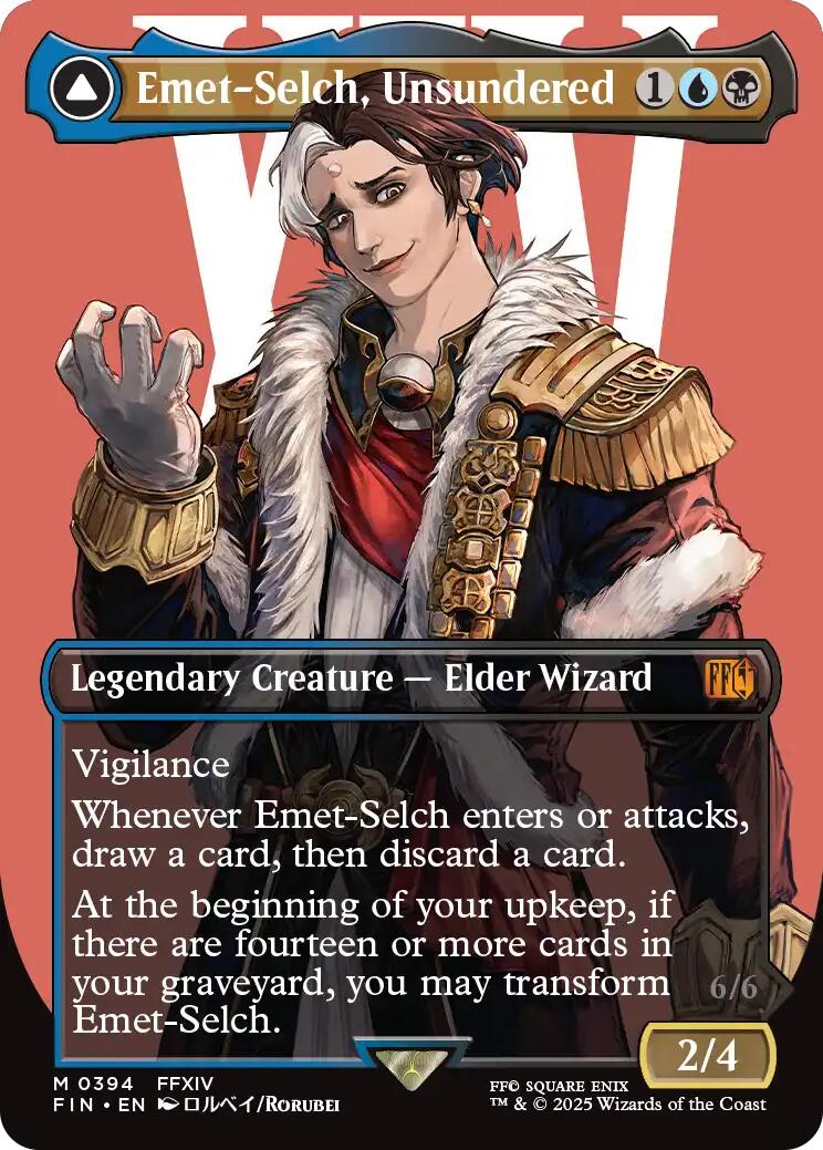 Emet-Selch, Unsundered // Hades, Sorcerer of Eld (Borderless) [FINAL FANTASY] | Lots Moore NSW