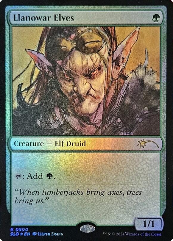 Llanowar Elves (0800) (Rainbow Foil) [Secret Lair Drop Series] | Lots Moore NSW