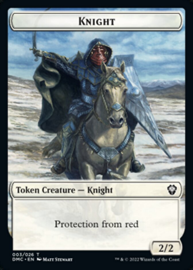 Zombie Knight // Knight Double-Sided Token [Dominaria United Commander Tokens] | Lots Moore NSW