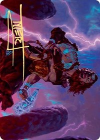 Toralf, God of Fury Art Card (Gold-Stamped Signature) [Kaldheim Art Series] | Lots Moore NSW