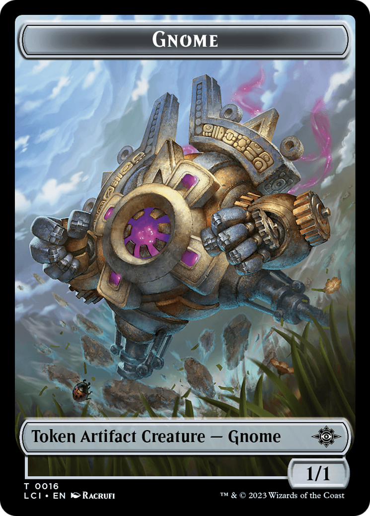 Gnome // Dinosaur (0001) Double-Sided Token [The Lost Caverns of Ixalan Tokens] | Lots Moore NSW