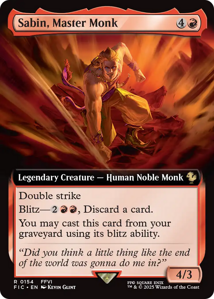 Sabin, Master Monk (Extended Art) [FINAL FANTASY Commander] | Lots Moore NSW