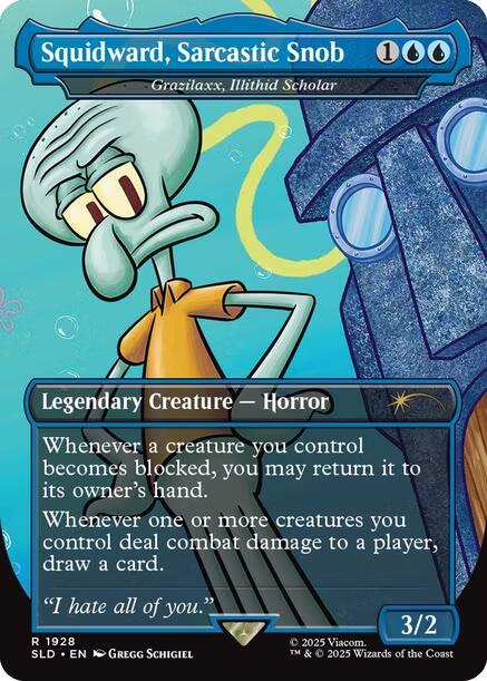 Squidward, Sarcastic Snob - Grazilaxx, Illithid Scholar [Secret Lair Drop Series] | Lots Moore NSW