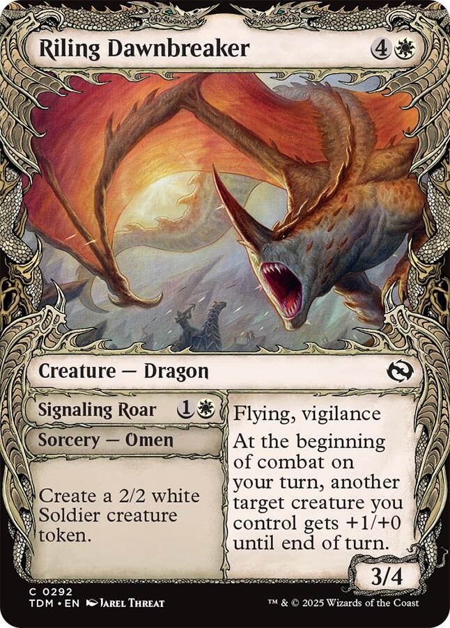 Riling Dawnbreaker (Showcase) [Tarkir: Dragonstorm] | Lots Moore NSW