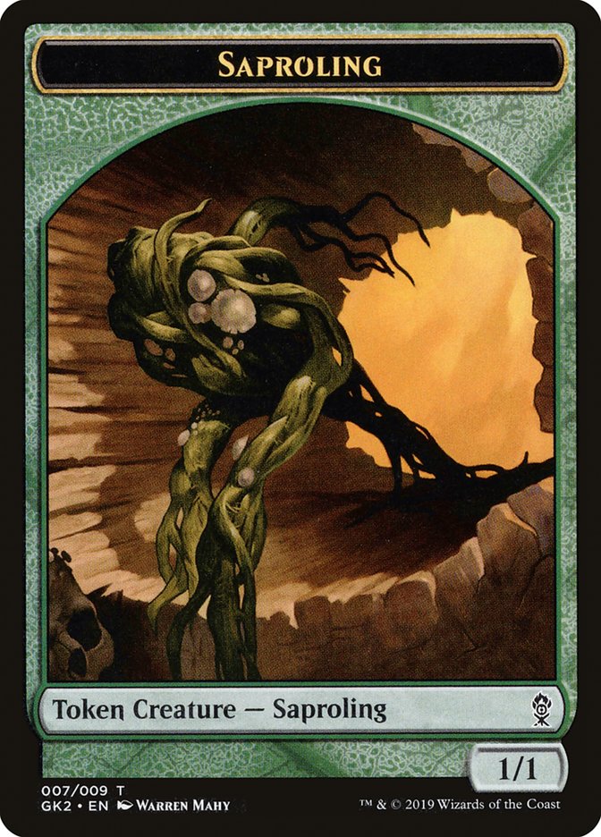 Saproling // Wurm Double-Sided Token [Ravnica Allegiance Guild Kit Tokens] | Lots Moore NSW