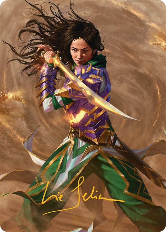 Descendant of Storms Art Card (2/54) (Gold-Stamped Signature) [Tarkir: Dragonstorm Art Series] | Lots Moore NSW