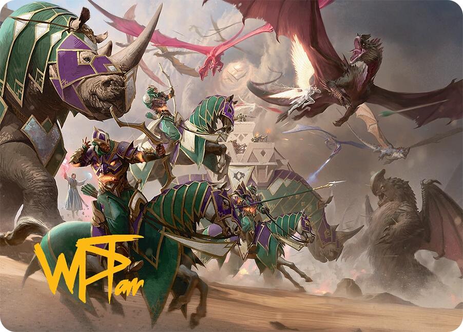 United Battlefront Art Card (5/54) (Gold-Stamped Signature) [Tarkir: Dragonstorm Art Series] | Lots Moore NSW