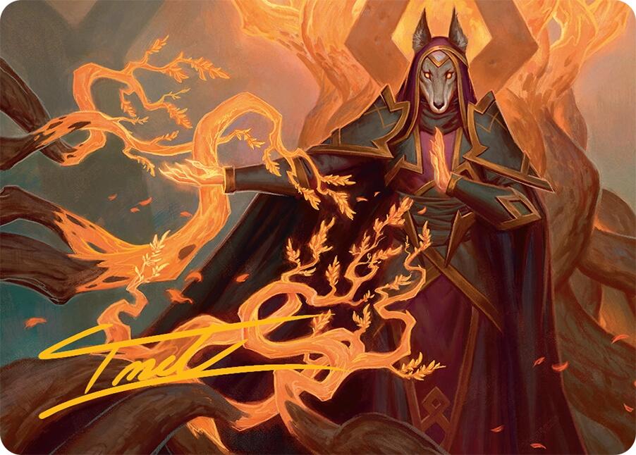Abzan Devotee Art Card (10/54) (Gold-Stamped Signature) [Tarkir: Dragonstorm Art Series] | Lots Moore NSW