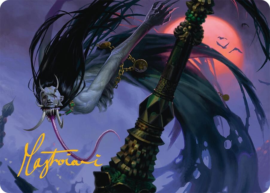 Qarsi Revenant Art Card (12/54) (Gold-Stamped Signature) [Tarkir: Dragonstorm Art Series] | Lots Moore NSW