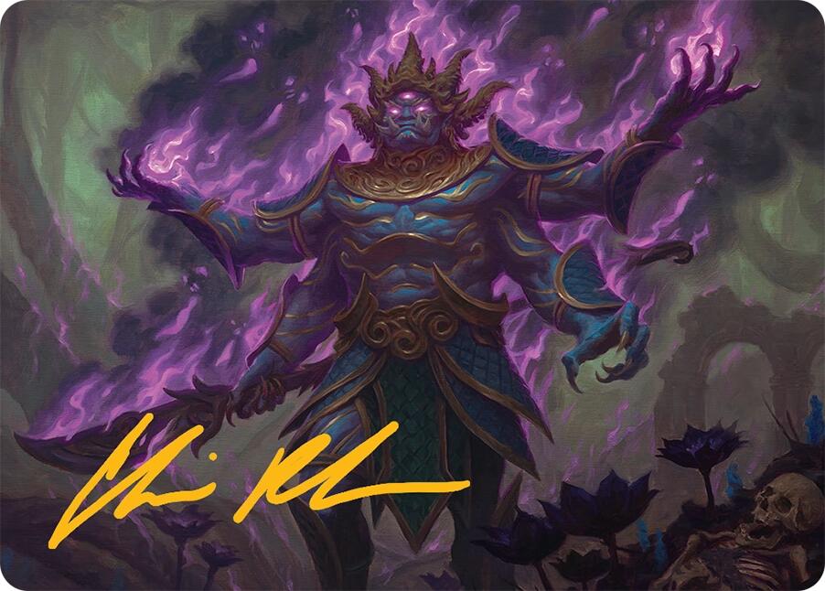 Rot-Curse Rakshasa Art Card (13/54) (Gold-Stamped Signature) [Tarkir: Dragonstorm Art Series] | Lots Moore NSW
