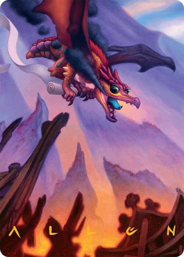 Scavenger Regent Art Card (45/54) (Gold-Stamped Signature) [Tarkir: Dragonstorm Art Series] | Lots Moore NSW