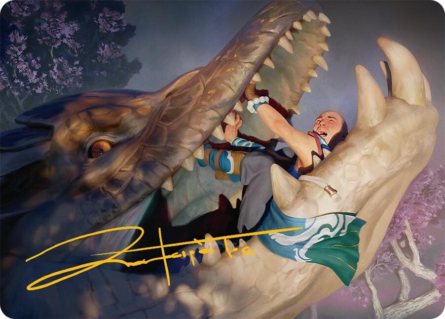 Jaws of Defeat Art Card (53/54) (Gold-Stamped Signature) [Tarkir: Dragonstorm Art Series] | Lots Moore NSW