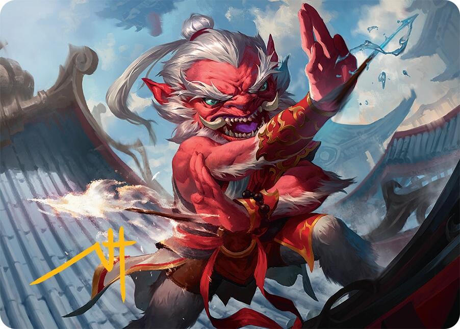 Devoted Duelist Art Card (15/54) (Gold-Stamped Signature) [Tarkir: Dragonstorm Art Series] | Lots Moore NSW