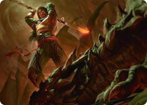 Sarkhan's Resolve Art Card (18/54) [Tarkir: Dragonstorm Art Series] | Lots Moore NSW