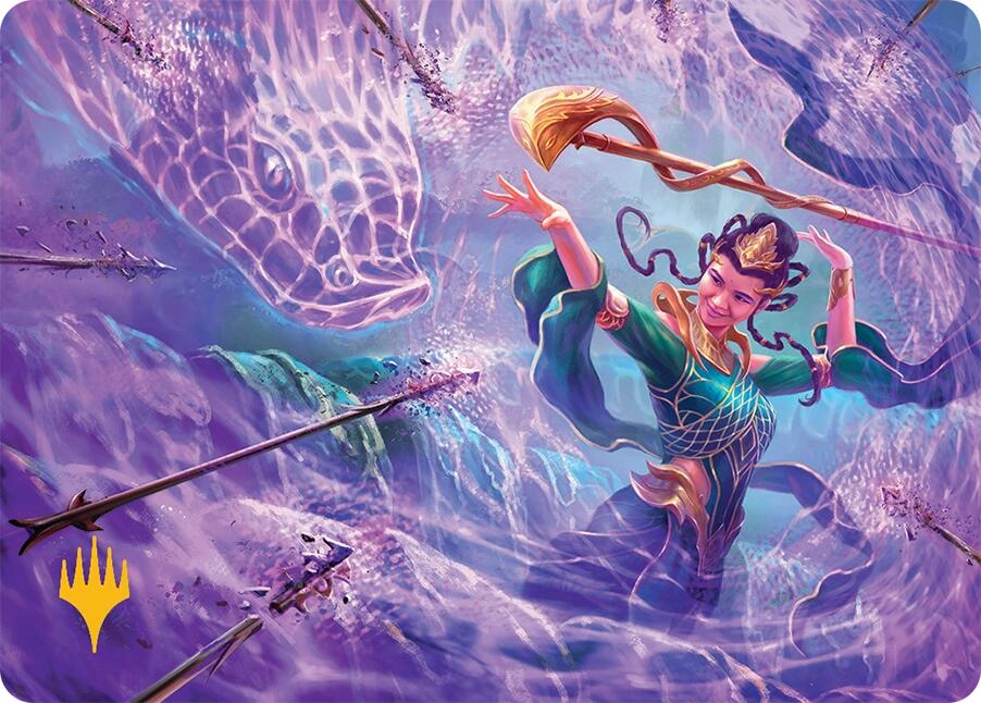 Snakeskin Veil Art Card (19/54) (Gold-Stamped Signature) [Tarkir: Dragonstorm Art Series] | Lots Moore NSW
