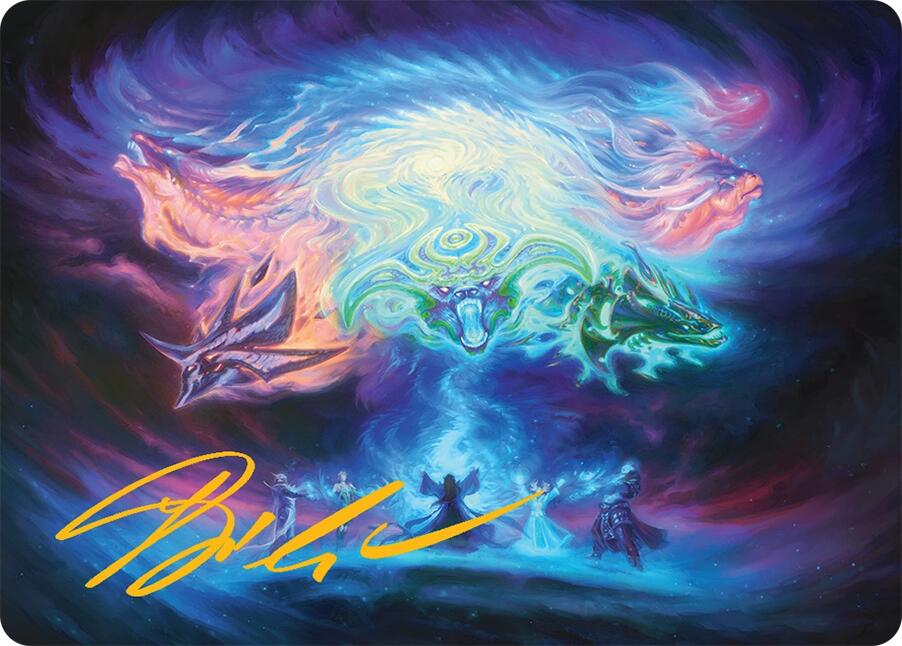 Call the Spirit Dragons Art Card (21/54) (Gold-Stamped Signature) [Tarkir: Dragonstorm Art Series] | Lots Moore NSW