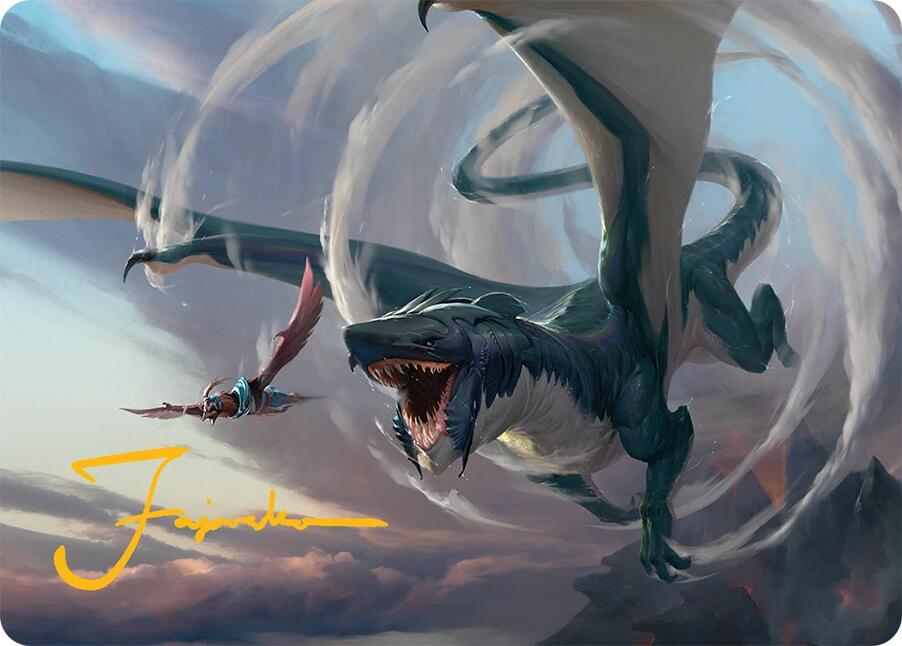 Whirlwing Stormbrood Art Card (27/54) (Gold-Stamped Signature) [Tarkir: Dragonstorm Art Series] | Lots Moore NSW