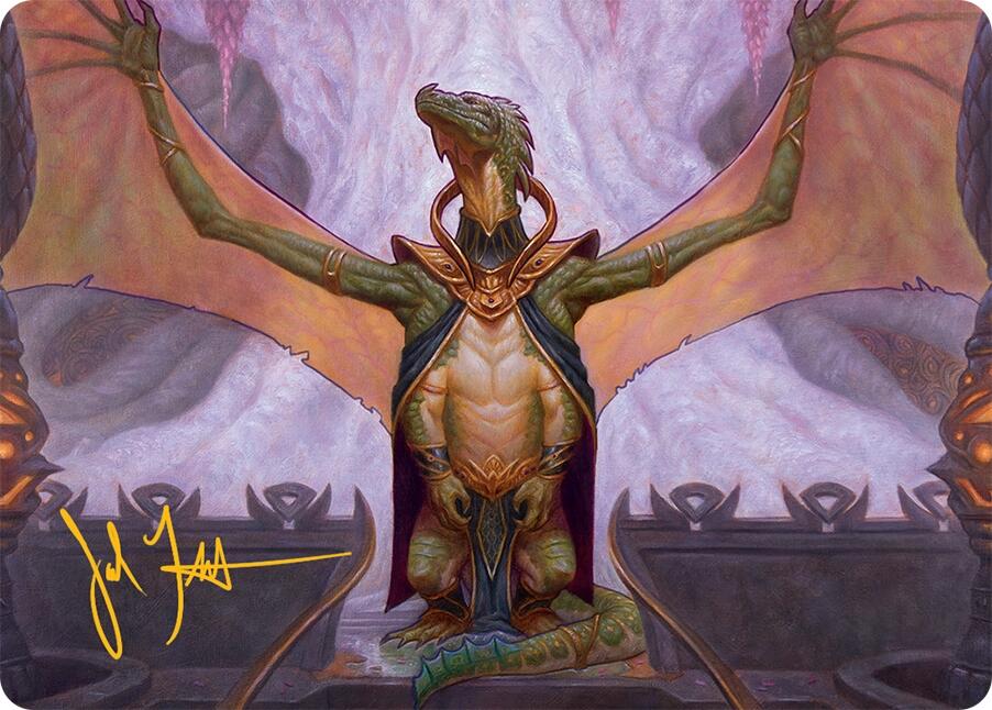 Kheru Goldkeeper Art Card (36/54) (Gold-Stamped Signature) [Tarkir: Dragonstorm Art Series] | Lots Moore NSW