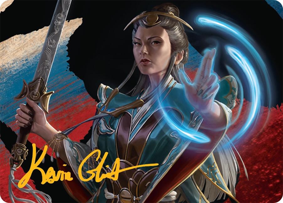 Narset, Jeskai Waymaster Art Card (44/54) (Gold-Stamped Signature) [Tarkir: Dragonstorm Art Series] | Lots Moore NSW