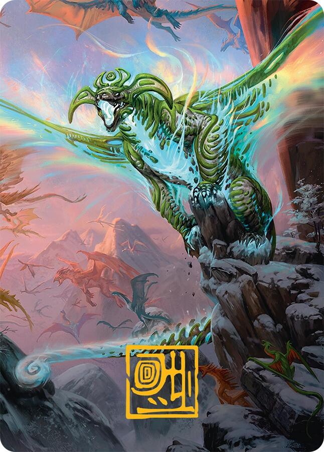 Ureni of the Unwritten Art Card (51/54) (Gold-Stamped Signature) [Tarkir: Dragonstorm Art Series] | Lots Moore NSW