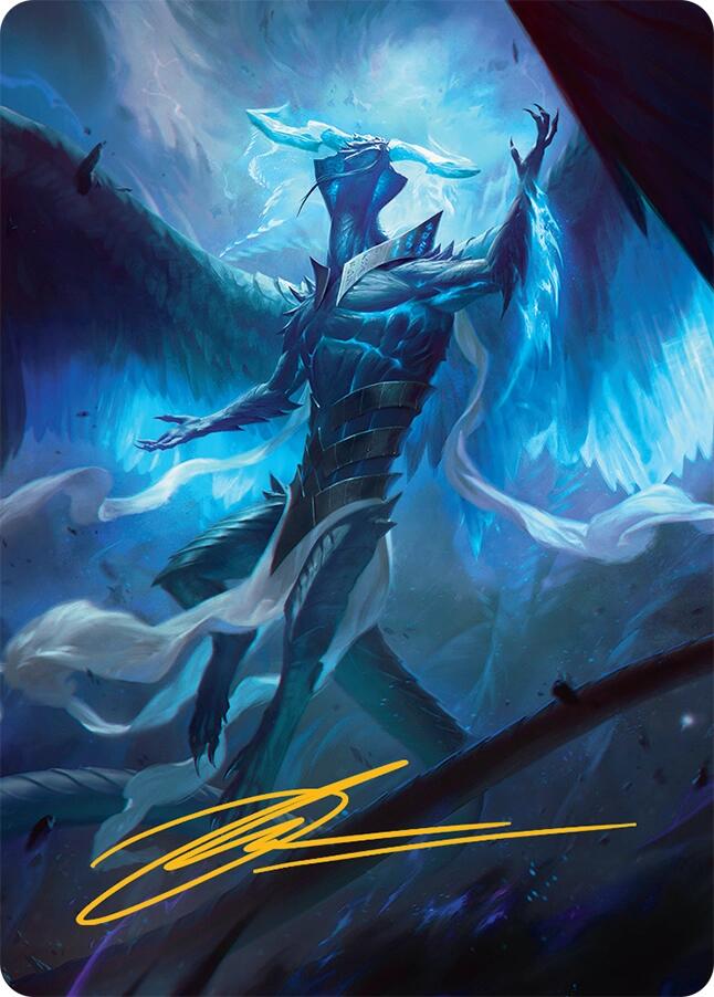 Ugin, Eye of the Storms Art Card (1/54) (Gold-Stamped Signature) [Tarkir: Dragonstorm Art Series] | Lots Moore NSW