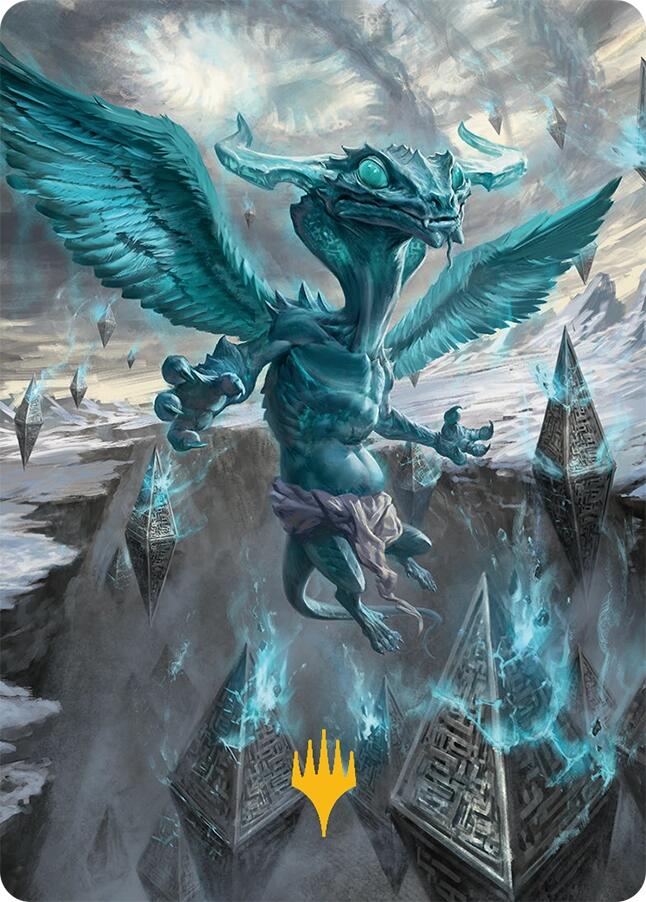 Ugin, Eye of the Storms Art Card (47/54) (Gold-Stamped Signature) [Tarkir: Dragonstorm Art Series] | Lots Moore NSW