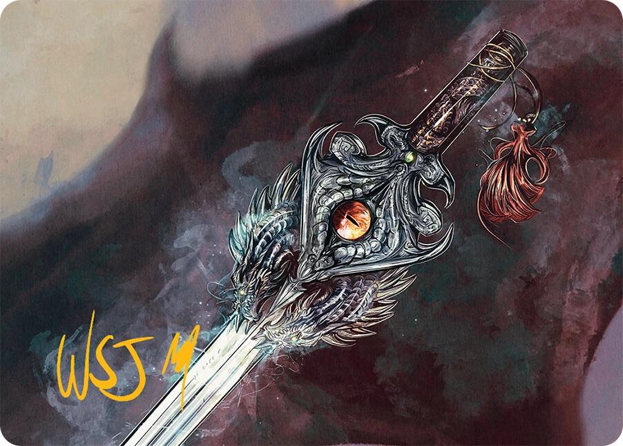 Dragonfire Blade Art Card (40/54) (Gold-Stamped Signature) [Tarkir: Dragonstorm Art Series] | Lots Moore NSW