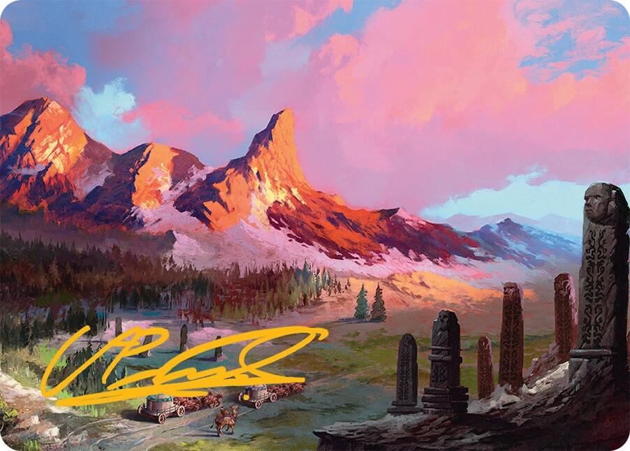 Rugged Highlands Art Card (29/54) (Gold-Stamped Signature) [Tarkir: Dragonstorm Art Series] | Lots Moore NSW
