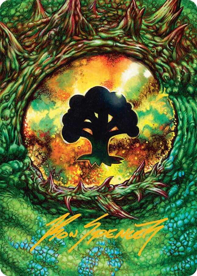 Forest Art Card (32/54) (Gold-Stamped Signature) [Tarkir: Dragonstorm Art Series] | Lots Moore NSW