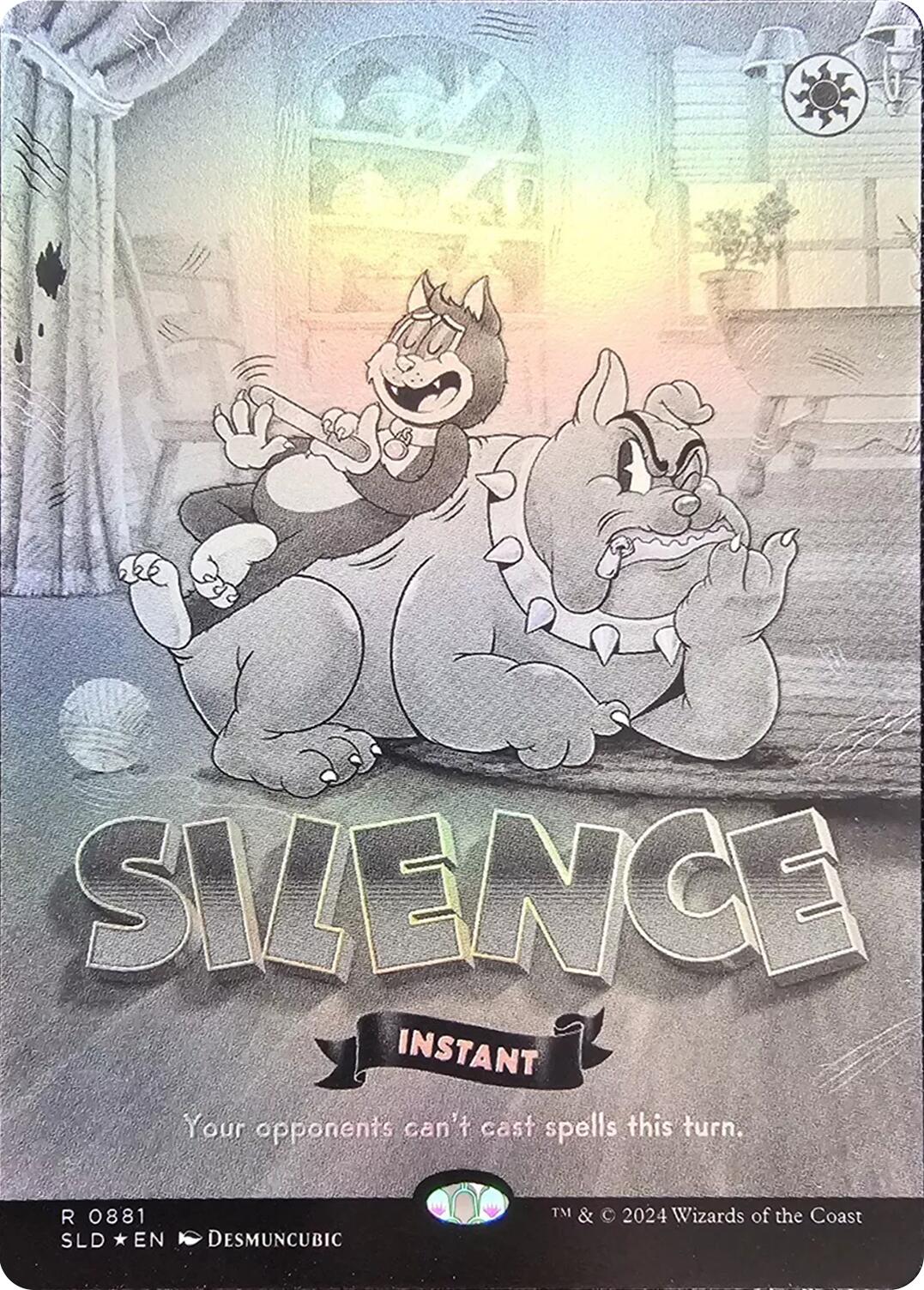 Silence (0881) (Black & White Foil) [Secret Lair Drop Series] | Lots Moore NSW