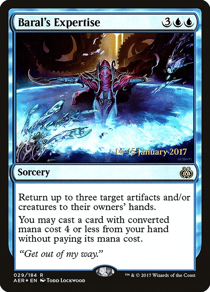 Baral's Expertise [Aether Revolt Prerelease Promos] | Lots Moore NSW