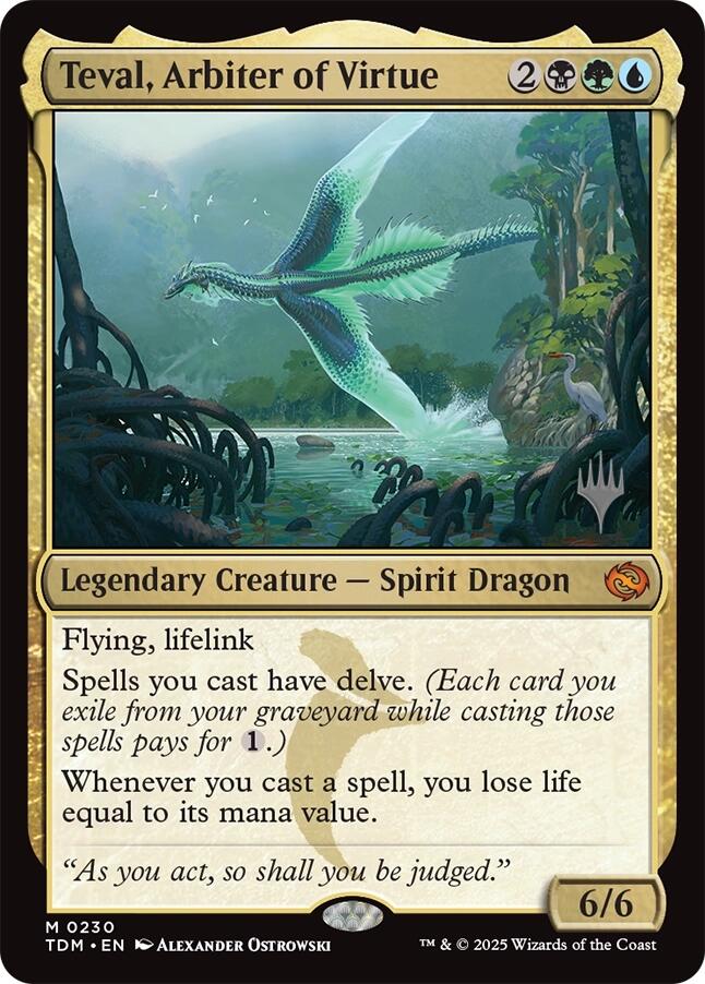 Teval, Arbiter of Virtue [Tarkir: Dragonstorm Promos] | Lots Moore NSW