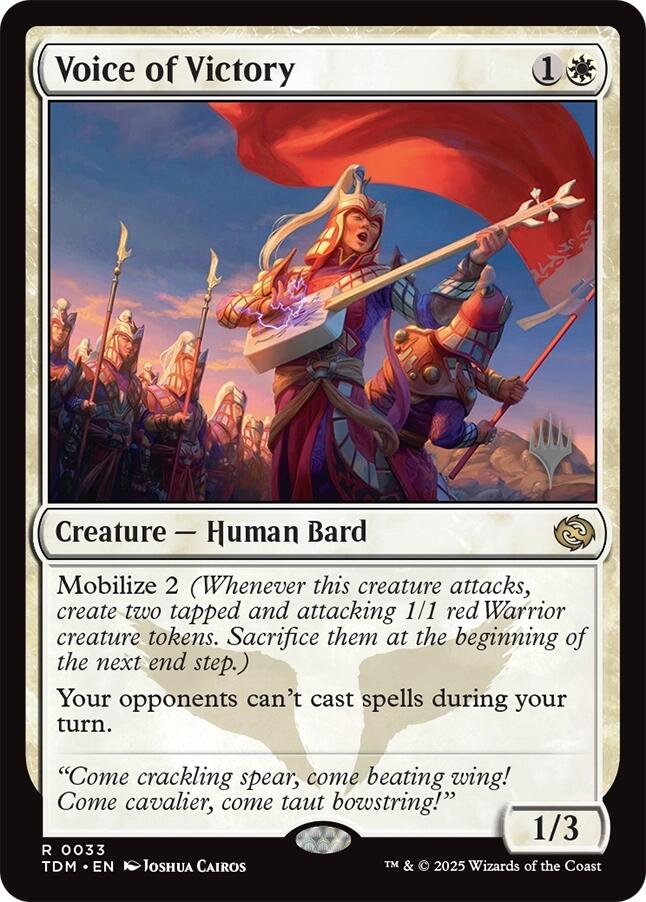 Voice of Victory [Tarkir: Dragonstorm Promos] | Lots Moore NSW